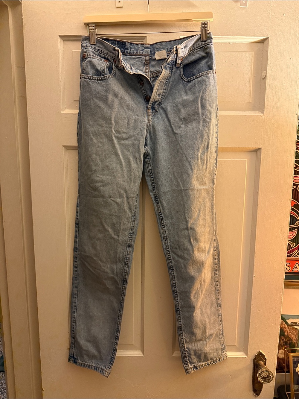 Vintage 90s GAP Women's Straight Leg Light Blue Denim Jeans